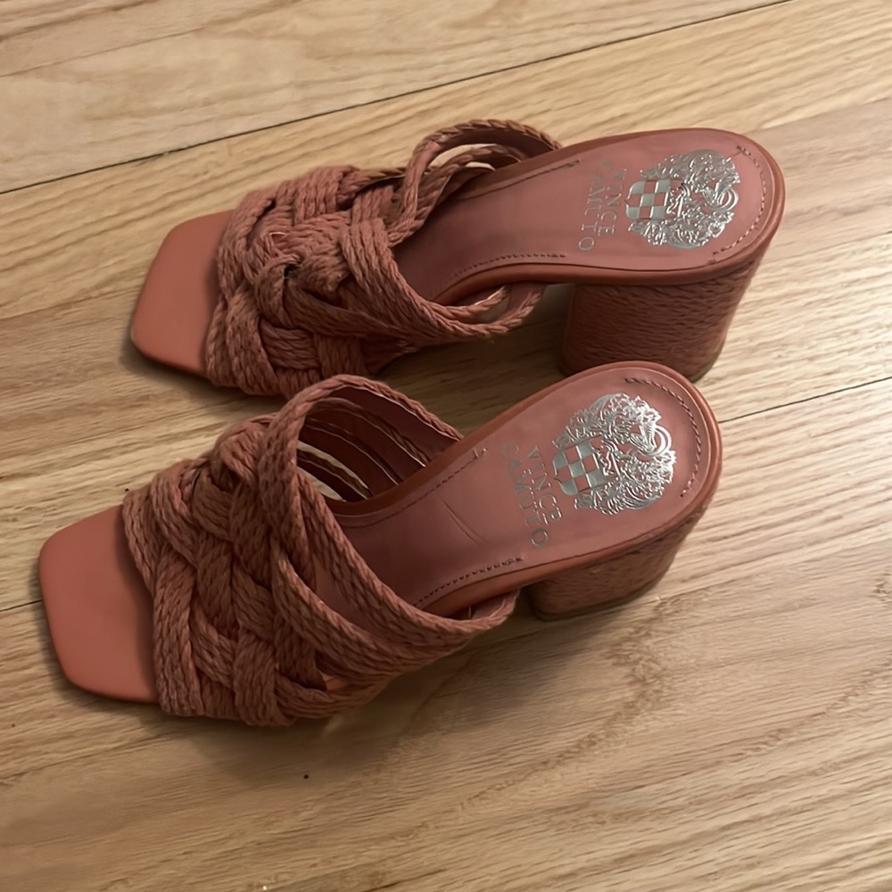 Vince Camuto mule with heel. Worn once. Size 7. - Picture 2 of 3